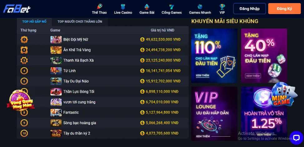 Chương trình VIP độc quyền gem789